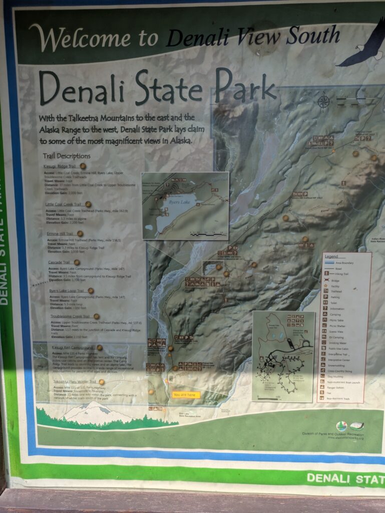 sign map of Denali State Park
