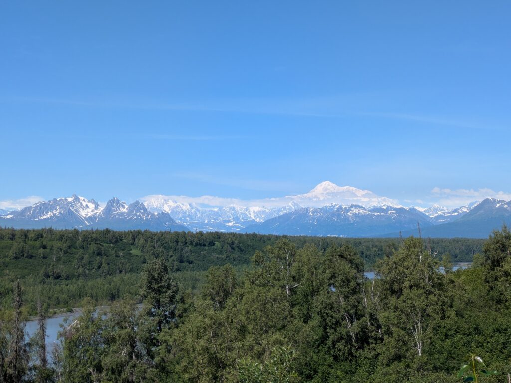 Closer view of Denali